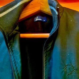 Fred Perry Men’s black zip up bomber jacket, excellent condition